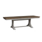 Farmhouse Reimagined - Trestle Table - Antique White / Chestnut Tops
