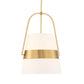 Harness - 1 Light Shade Pendant - White / Gold