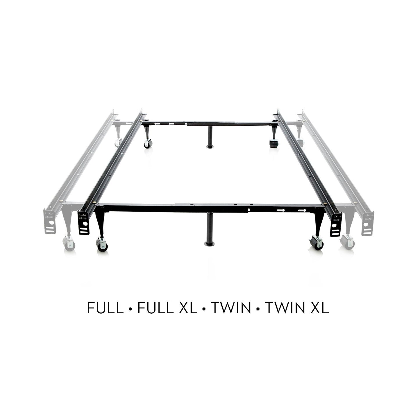 Malouf - Twin over Full Adjustable Bed Frame - Glides