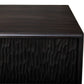 Stevenson - Chiseled 4 Door Cabinet - Black / Brown / Woodtone