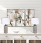 "Geometric Harmony" Ceramic Table Lamp (Set of 2) - Brown / White