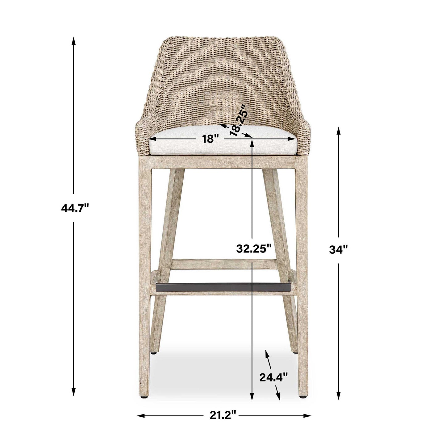 Paloma - Outdoor Wicker Bar Stool