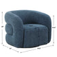 Junie - Swivel Barrel Chair - Blue