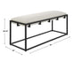 Paradox - Iron & Fabric Bench - White & Black