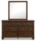 Danabrin - Dresser And Mirror - Brown