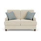 Moxy - Fabric Loveseat, T-Shaped Seat Cushion