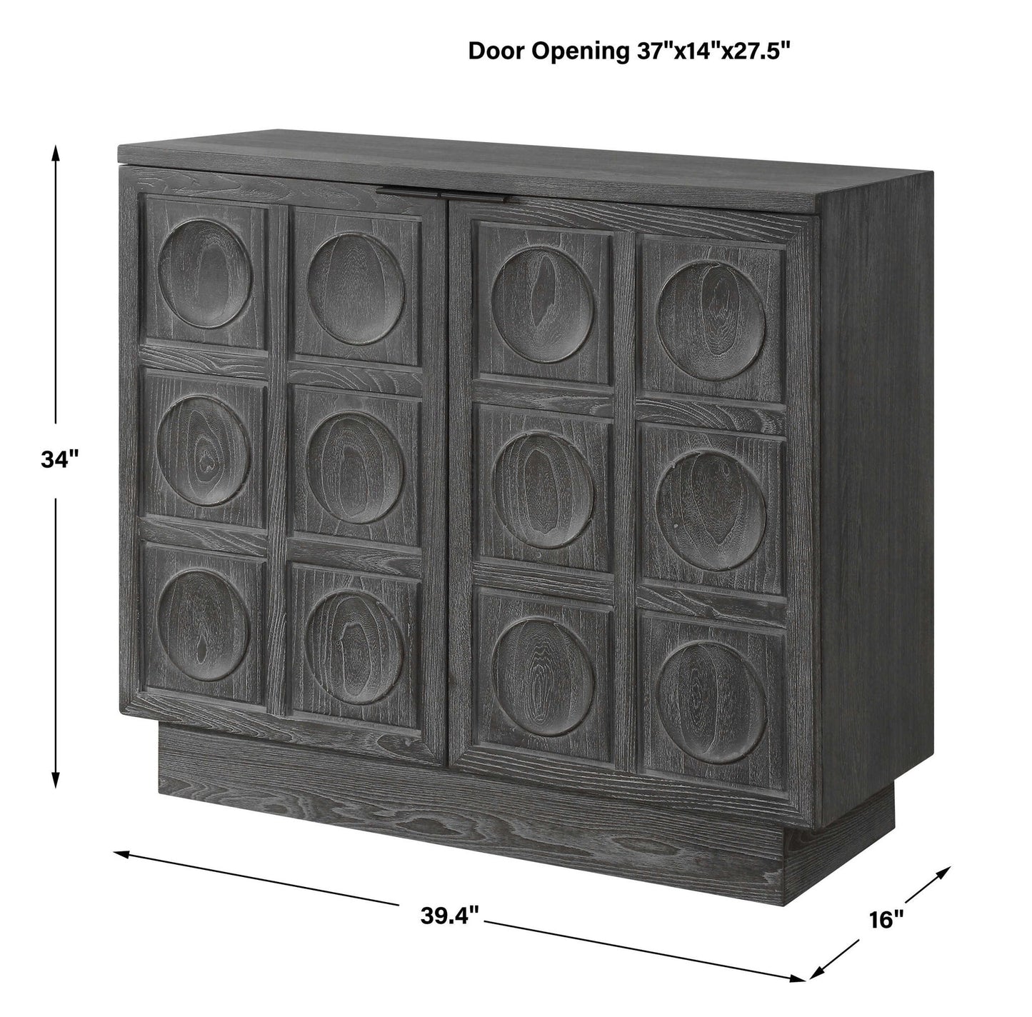 Shelby - 2 Door Ebony Stained Cabinet