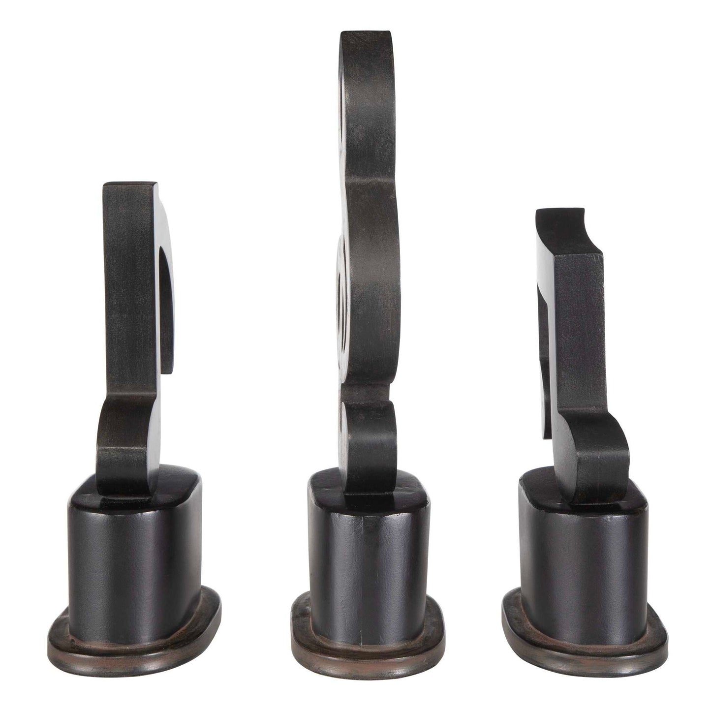 Music Notes - Metal Figurines (Set of 3) - Black