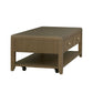 Reed - Rectangular Coffee Table With Casters - Driftwood Oak