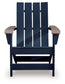 East Beach - Adirondack Chair - Black / Beige