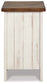Wystfield - Chair Side End Table - White / Brown