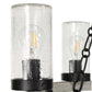 Edgecomb - 6 Light Indoor-Outdoor Chandelier - Black / Gray