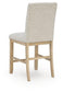 Lasinger - Upholstered Barstool (Set of 2) - Light Brown