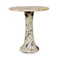 Cadas - Indoor-Outdoor Stone Side Table - Black / White