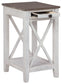 Adalane - Accent Table - White / Gray