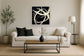 Ivory Swirl Touch - 32" x 32" Framed Wall Art - Black