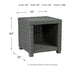 Elite Park - Square End Table - Gray