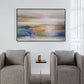 Seafaring Dusk - Hand Painted Abstract Art - Beige