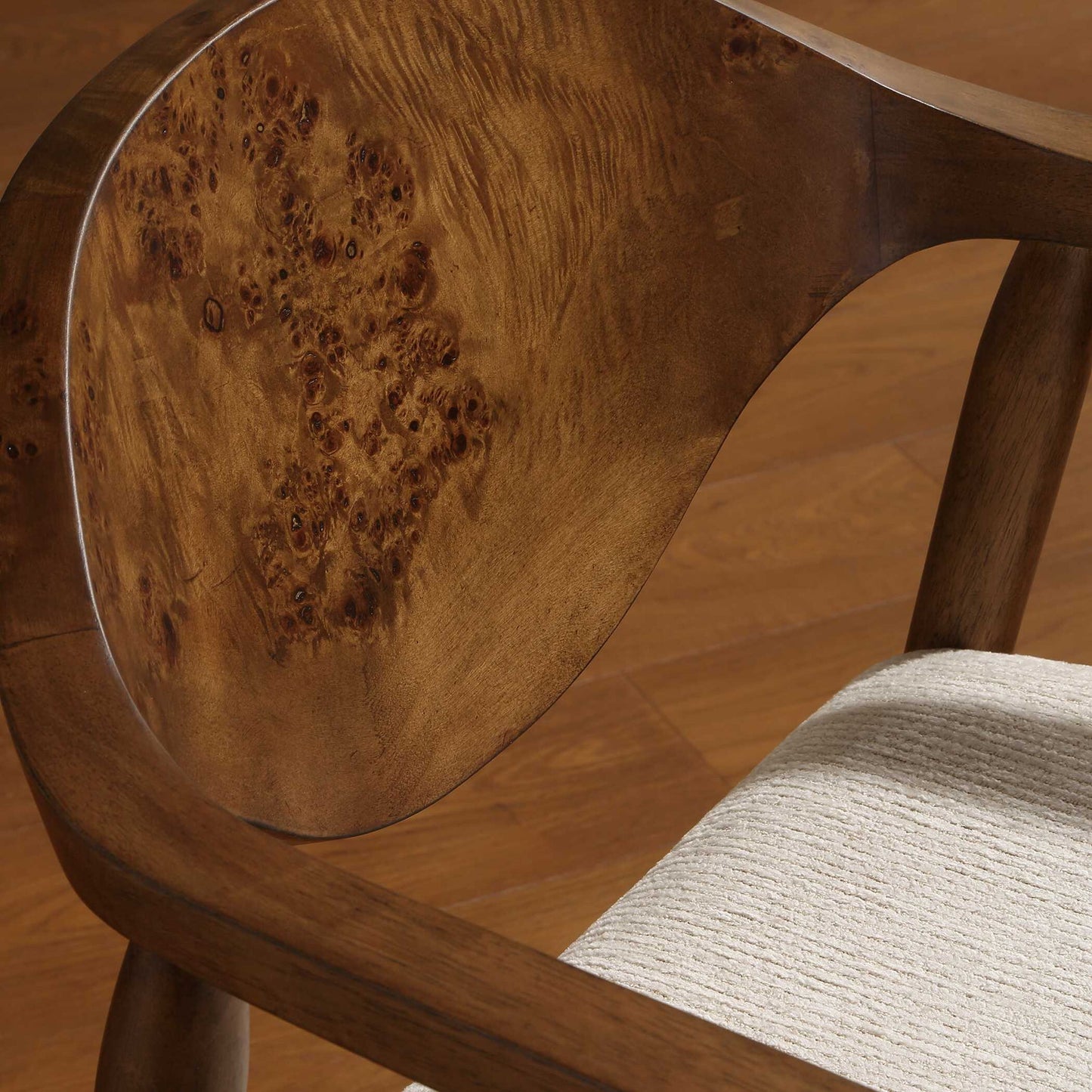 Augusta - Burl Dining Chair - Brown,White