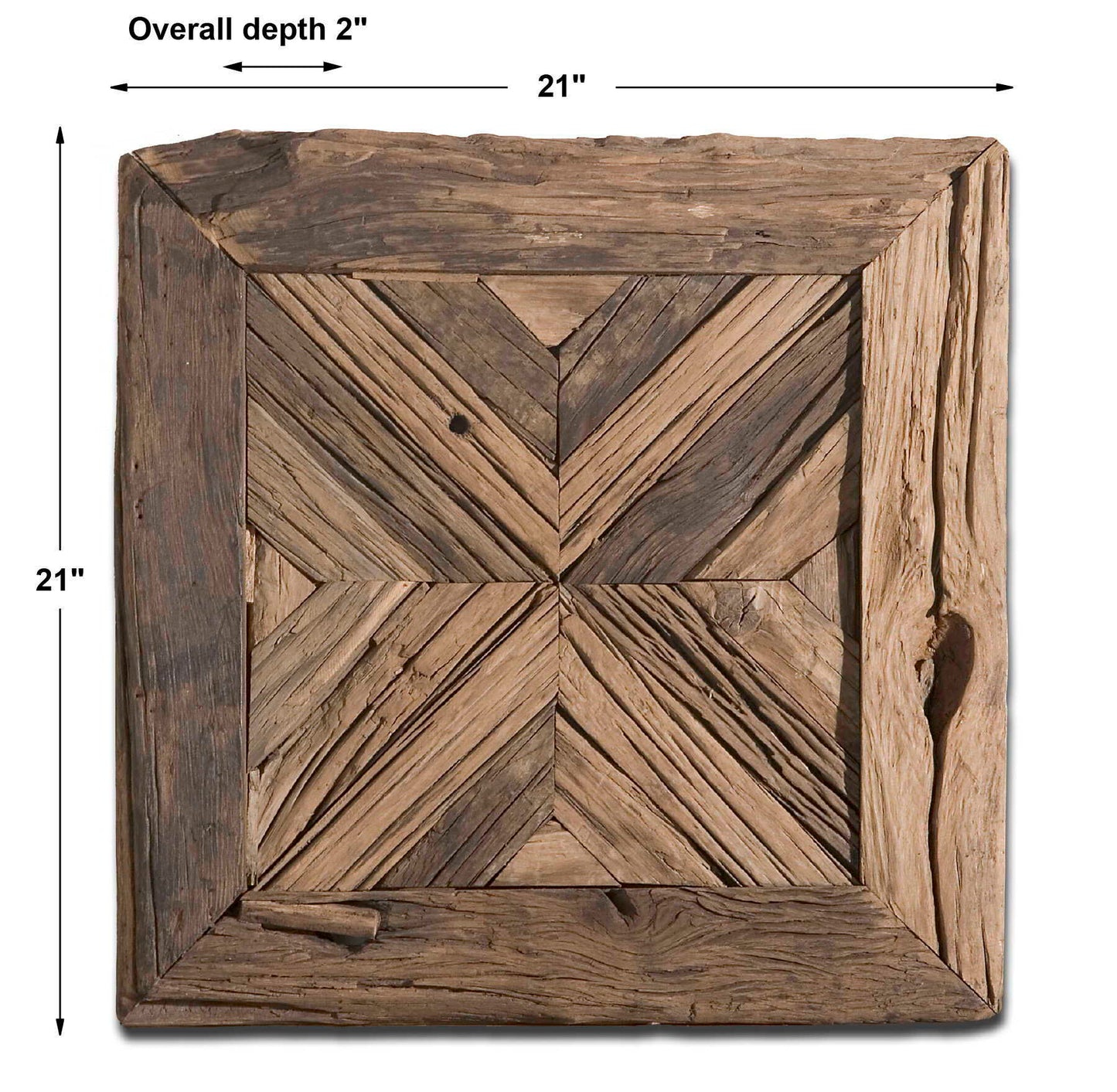 Rennick - Reclaimed Wood Wall Art - Light Brown