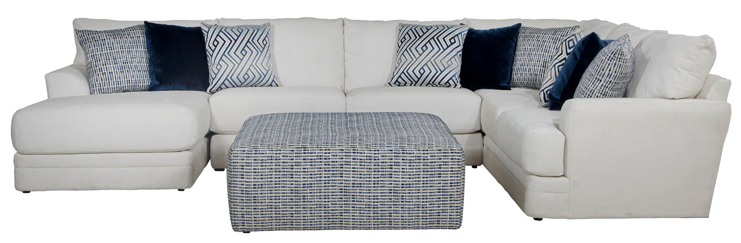 Polaris - Sectional With Comfort Coil Seating, 9 Included Accent Pillows And Included Cocktail Ottoman