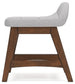 Lyncott - Home Office Desk Chair - Light Gray / Brown