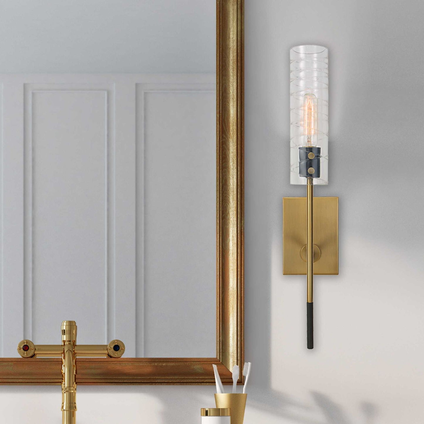 Telesto - 1 Light Sconce - Brass