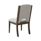 Athens - Upholstered Dining Chair (Set of 2) - Light Gray / Chocolate Brown