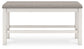 Robbinsdale - Dbl Counter Height Upholstered Dining Bench - Antique White