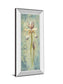 Floral Xi By Lee Hazel - Mirror Framed Print Wall Art - Light Blue