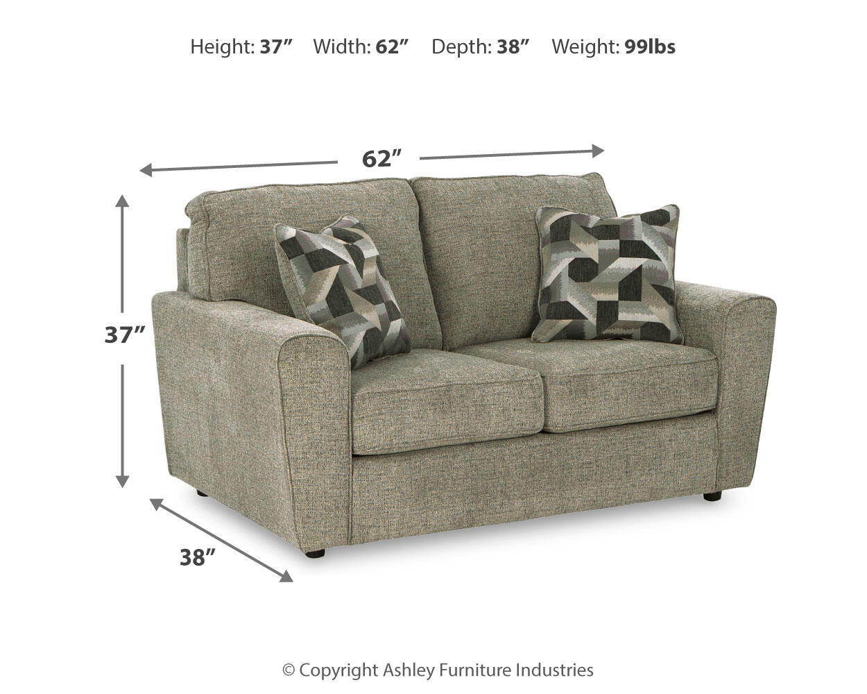 Cascilla - Loveseat - Pewter