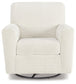 Herstow - Swivel Glider Accent Chair - Ivory