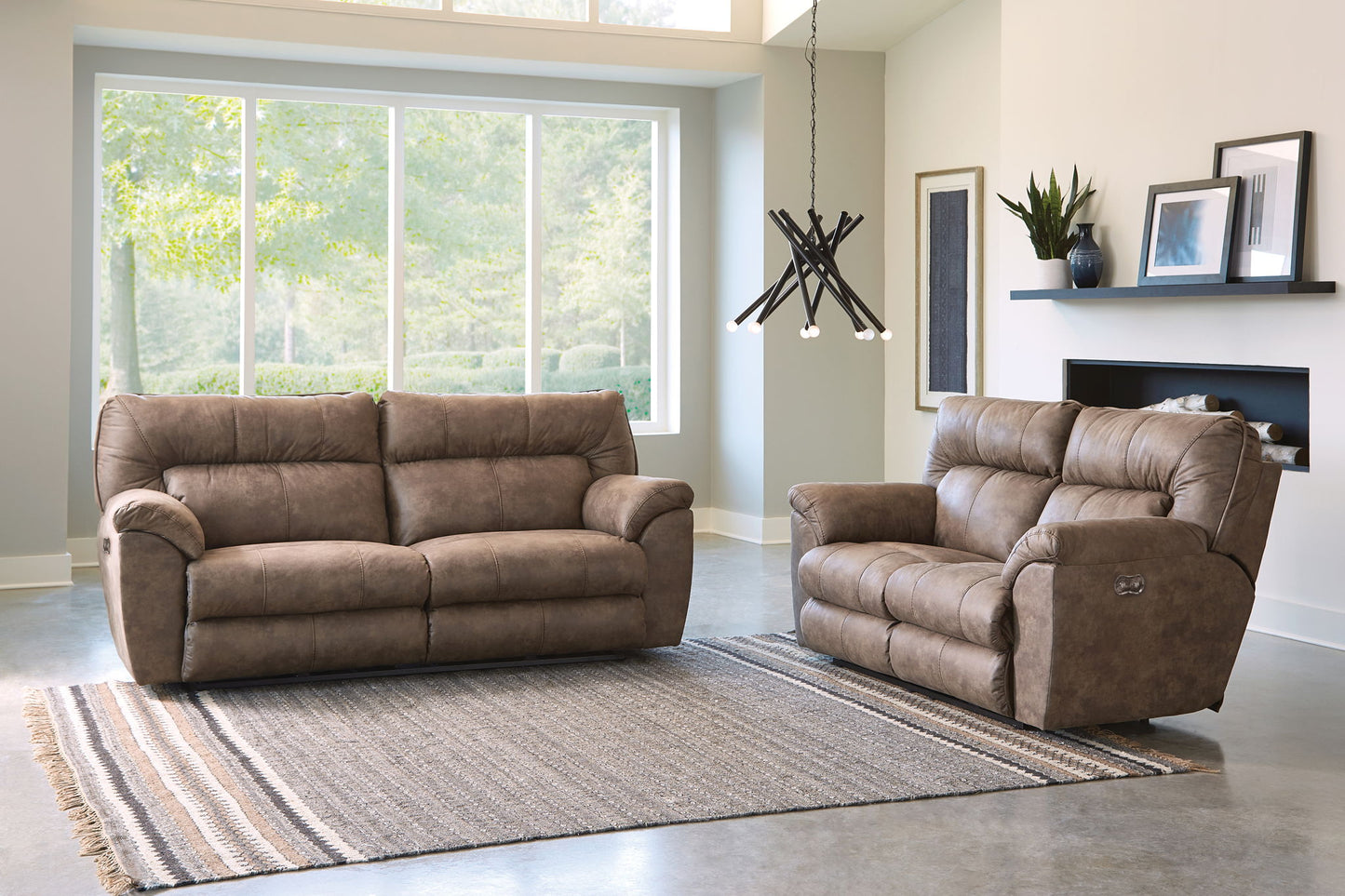 Hollins - 88" Power Reclining Sofa - Coffee