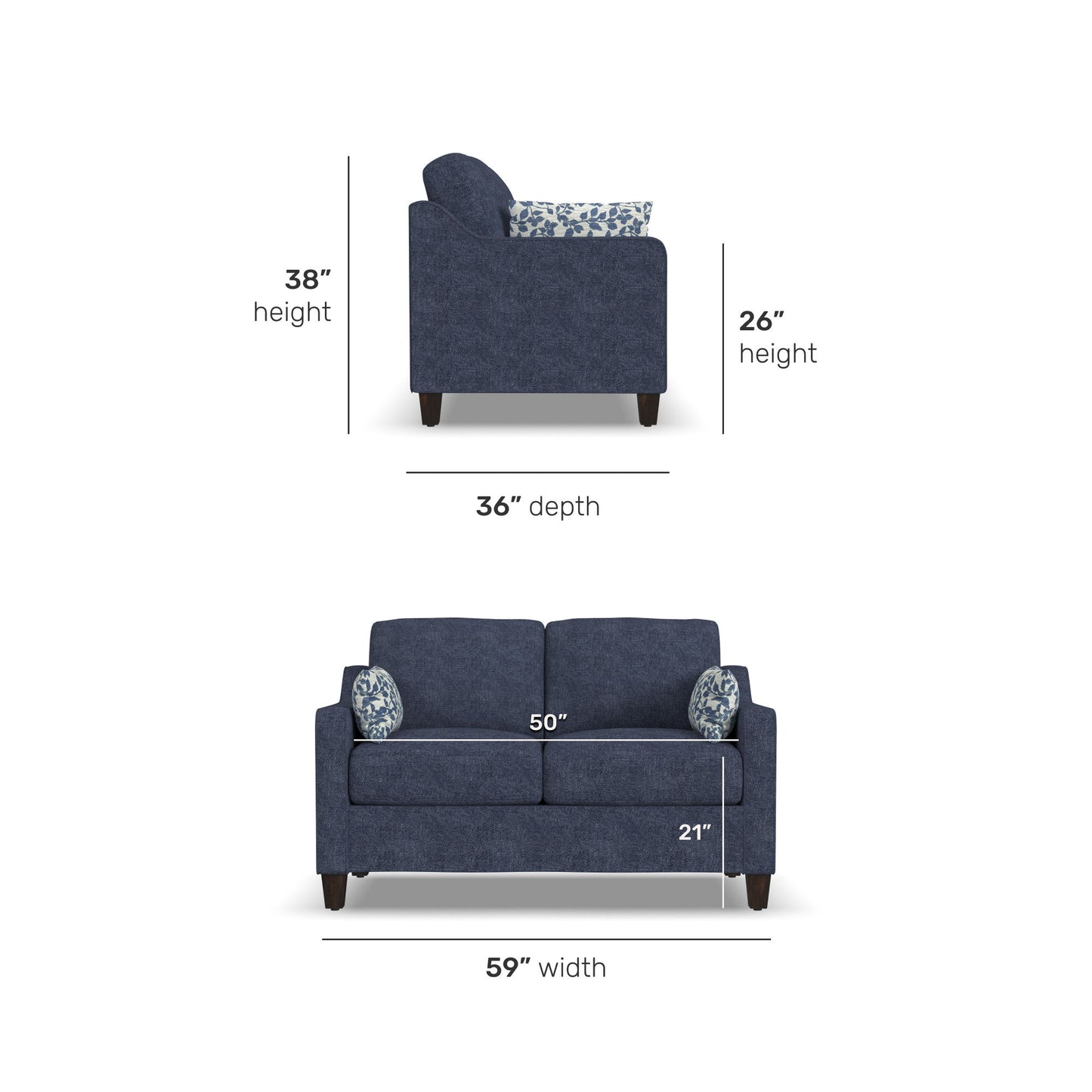 Drew - Fabric Loveseat