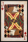 Royal Card III Hand-Embellished LED Canvas In Frame - Black / Red