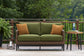 Horizon Hall - Loveseat With Cushion - Brown / Green
