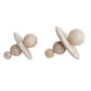 Quarried Stone - Indoor-Outdoor Sculptures (Set of 2) - White / Yellow