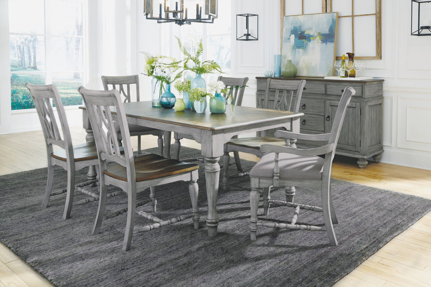 Plymouth - Rectangular Dining Table - Gray