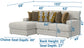 Tori - Sectional With Comfort Coil Seating And Accent Pillows Included