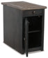 Tyler Creek - Chair Side End Table - Grayish Brown / Black