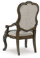 Maylee - Dining Upholstered Arm Chair (Set of 2) - Dark Brown