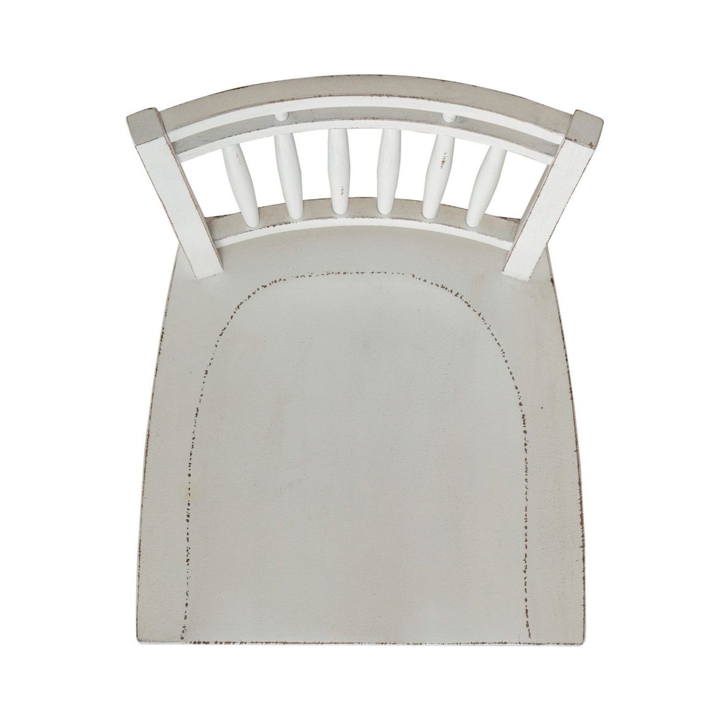 Magnolia Manor - Spindle Back Swivel Bar Stool - Antique White & Weathered Bark