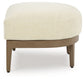 Serene Bay - Ottoman With Cushion - Dark Brown / White