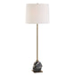 Rowland - Panda Marble Buffet Lamp - Black / Brass