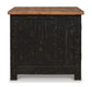 Valebeck - Rectangular End Table - Black / Brown