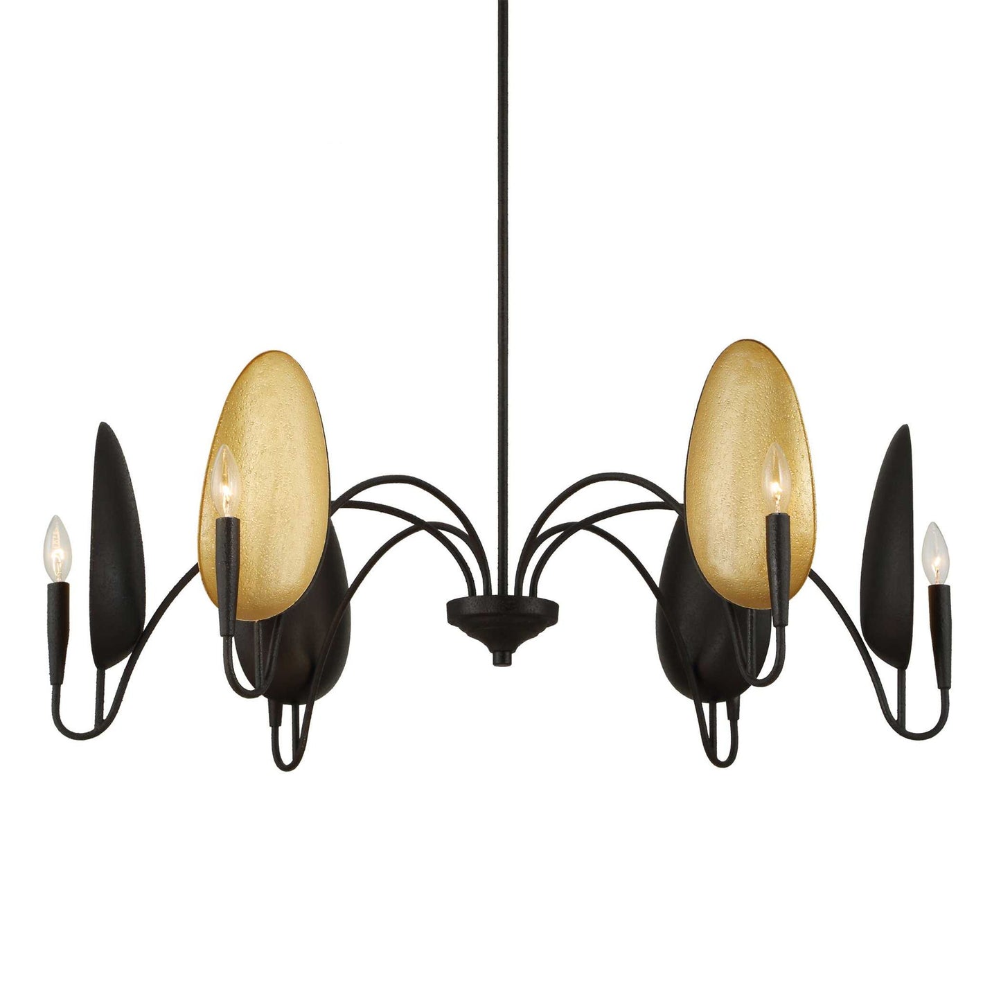 Warwick - 6 Light Chandelier - Matte Black
