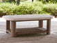 Dolan Creek - Rectangular Cocktail Table - Beige / Brown