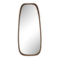 Zachari - Asymmetrical Tall Mirror - Gold / Woodtone