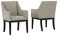 Burkhaus - Dining UPH Arm Chair (Set of 2) - Beige / Dark Brown