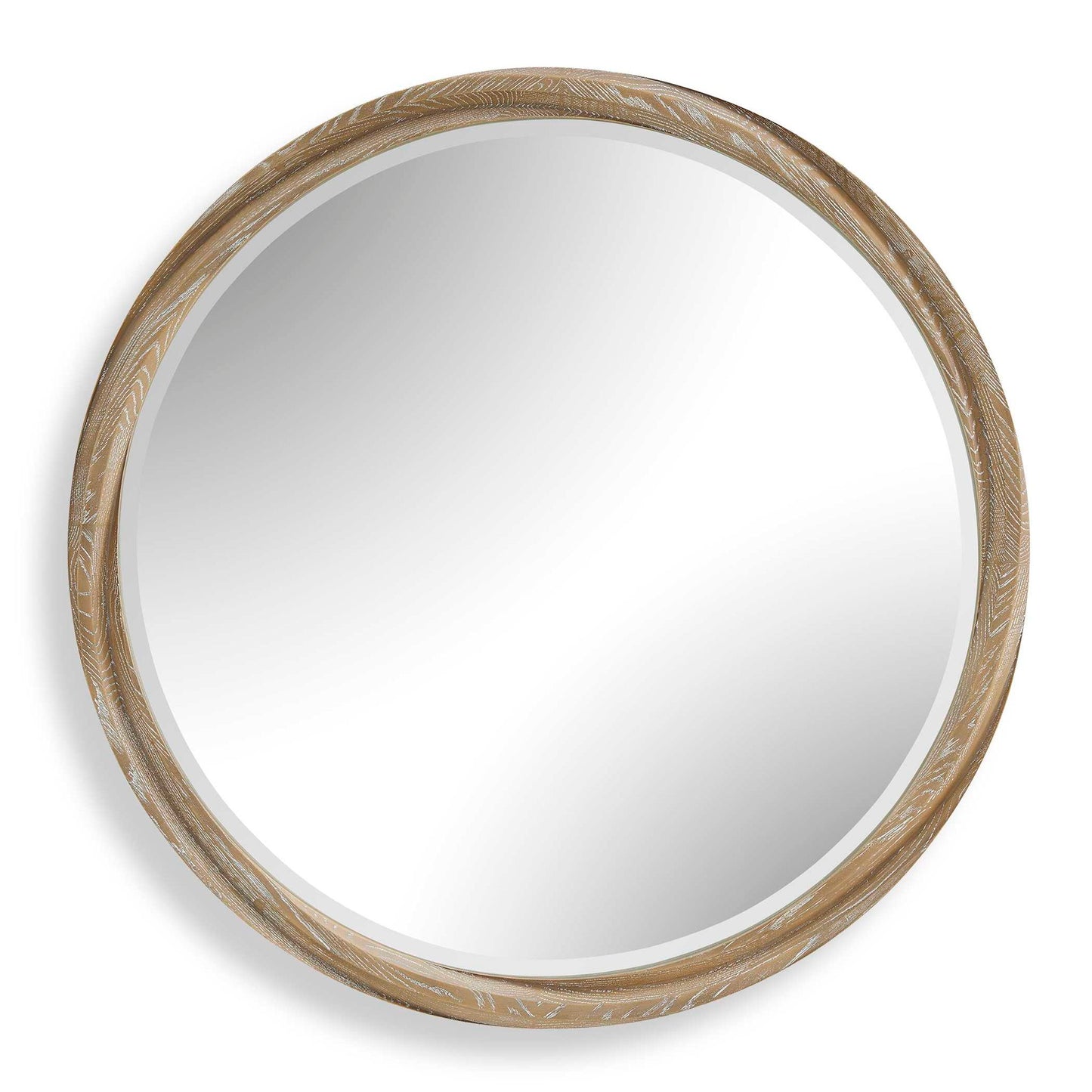 Landry - Round Mirror - Light Wood